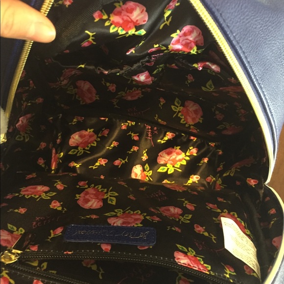 Betsey Johnson red white and blue backpack. - Picture 5 of 6